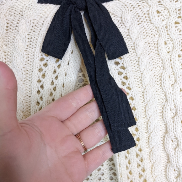 Delias Knit Split Back Bow Sweater - Picture 10 of 12